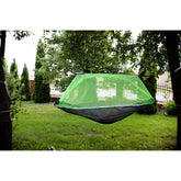 Hamac de Camping Dublu (2 persoane) 200x100 cm  Plasa de tantari  Verde